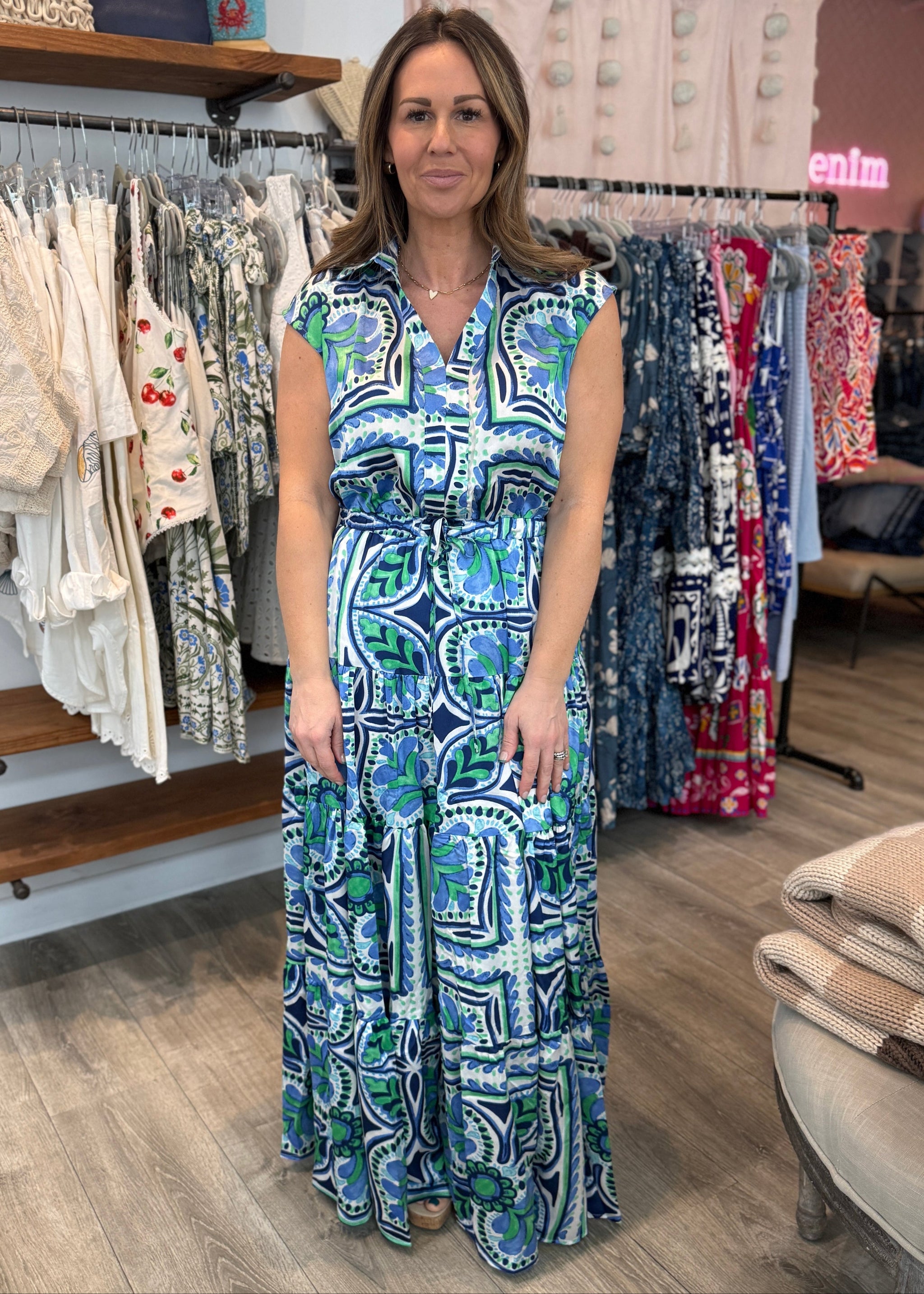 Varley Dress Blue Varley Dress Blue