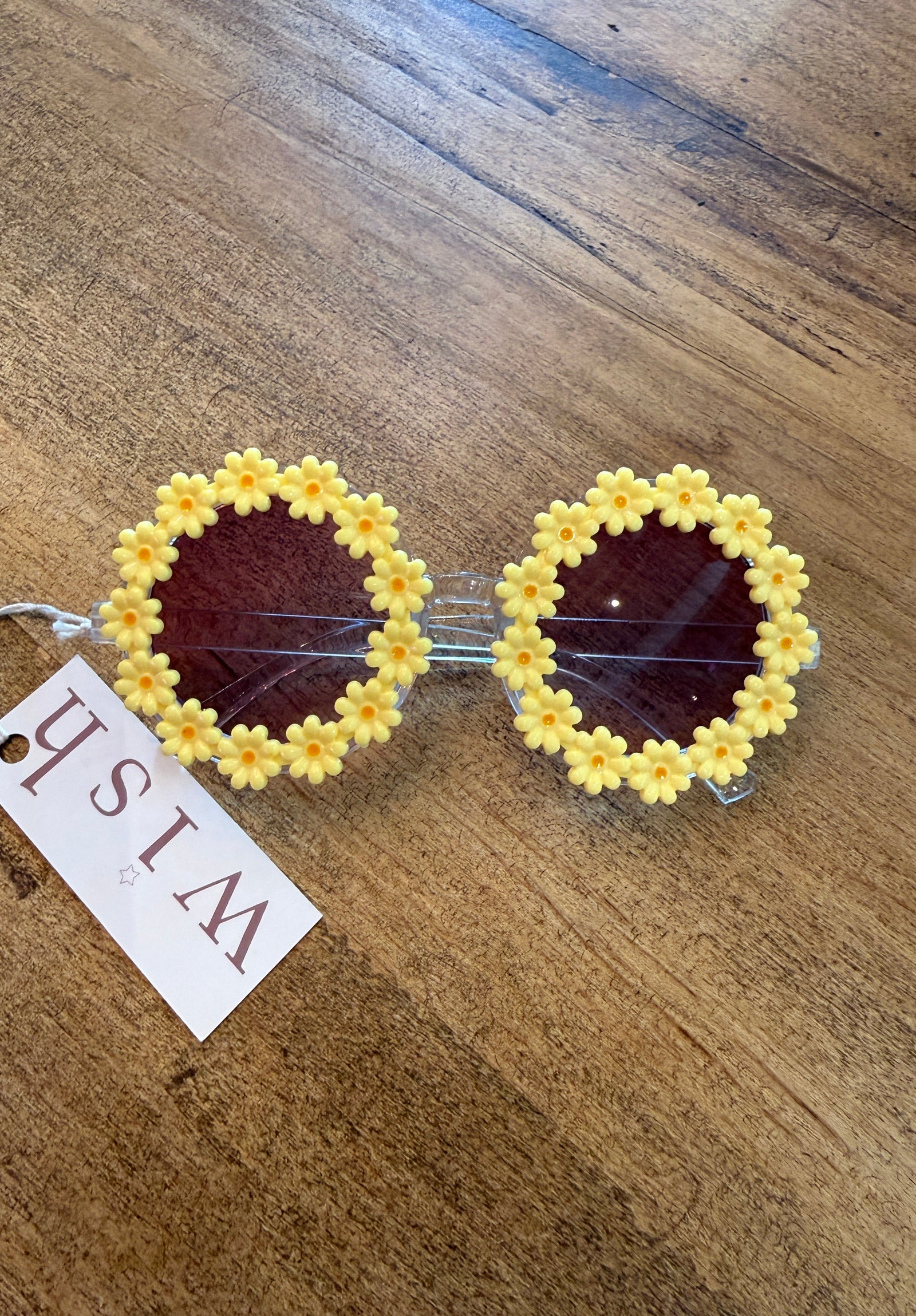 Dazy Chain Kids Sunglasses Yellow