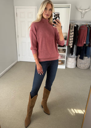 Charly Waffle Knit Nantucket Red