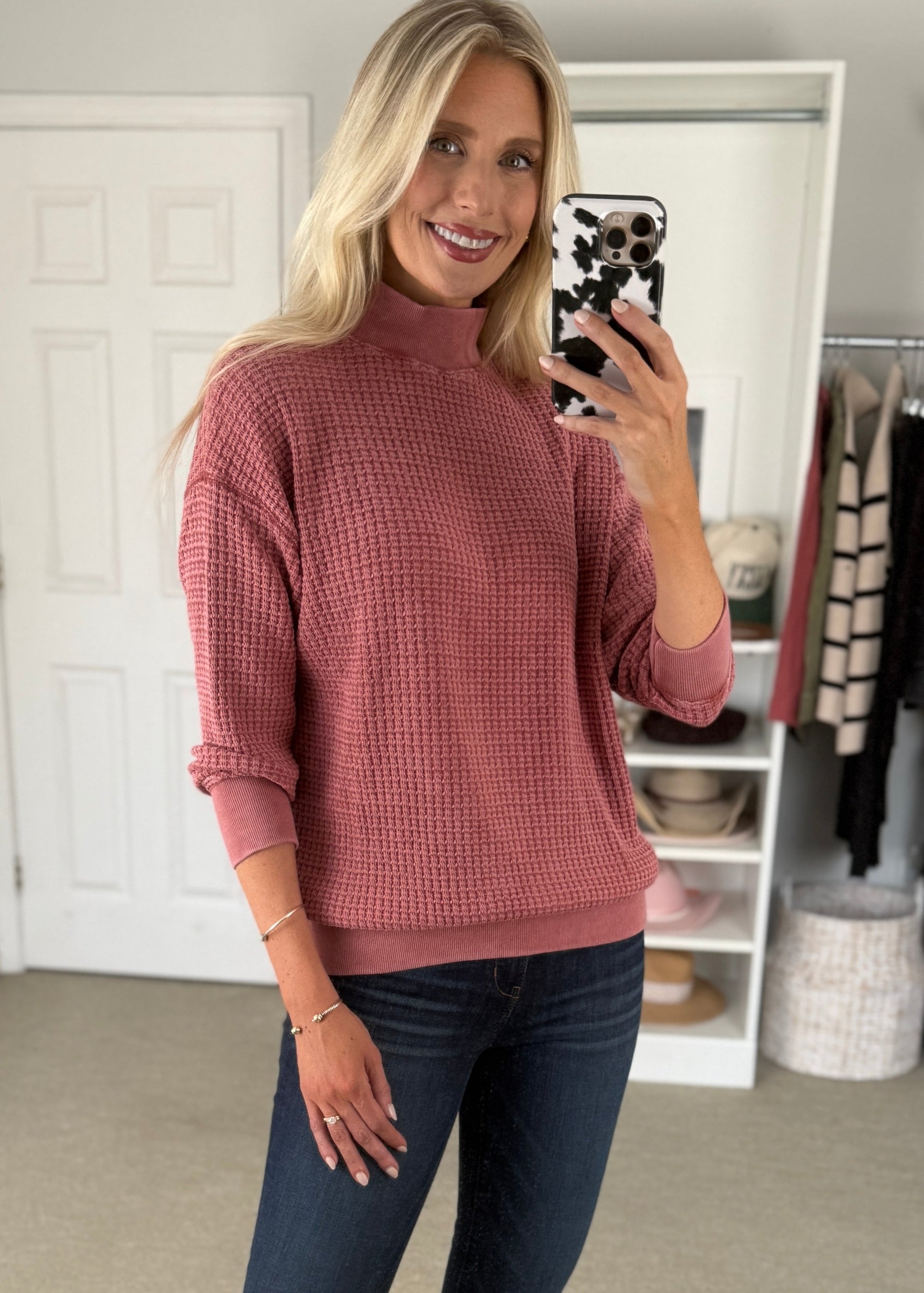 Charly Waffle Knit Nantucket Red