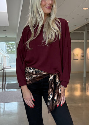 Kiley Top Burgundy