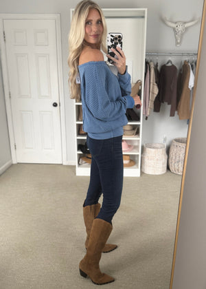 Quincy waffle knit