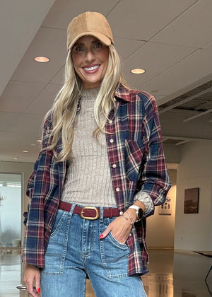 Dora Flannel Navy