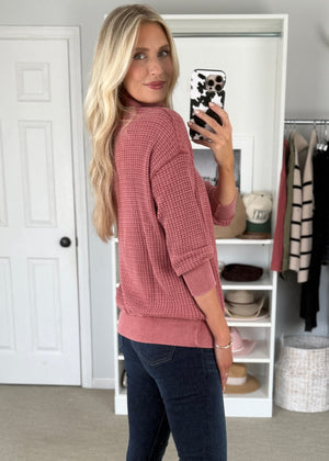 Charly Waffle Knit Nantucket Red