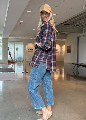 Dora Flannel Navy
