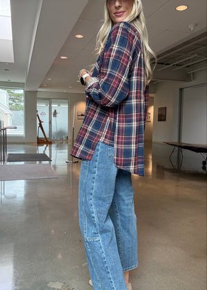 Dora Flannel Navy