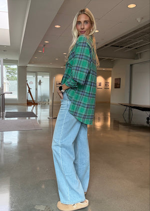 Dora Flannel Green