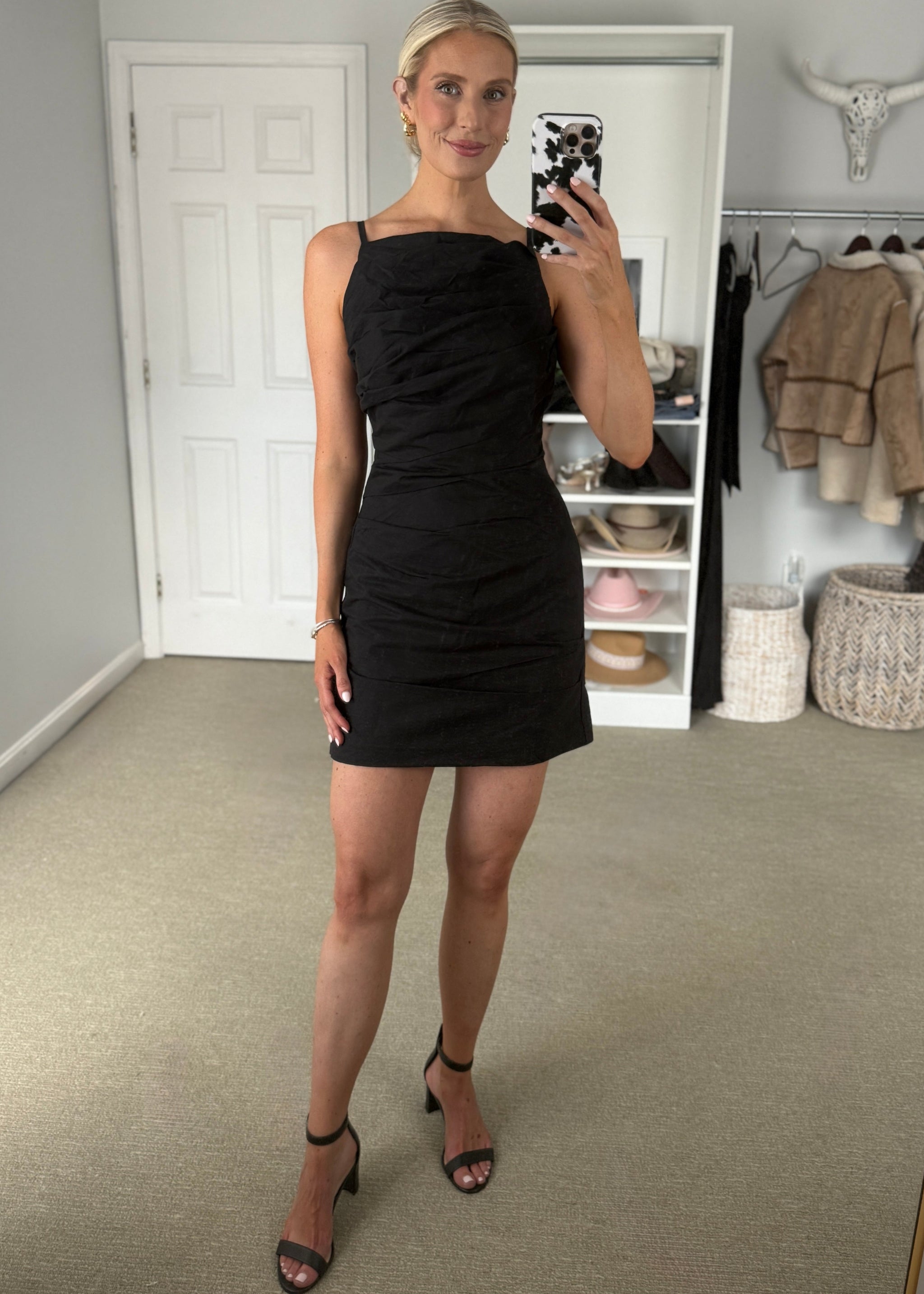 ciara short black dress Proenza Schouler Women's Ciara Poplin Midi-Dress - Black