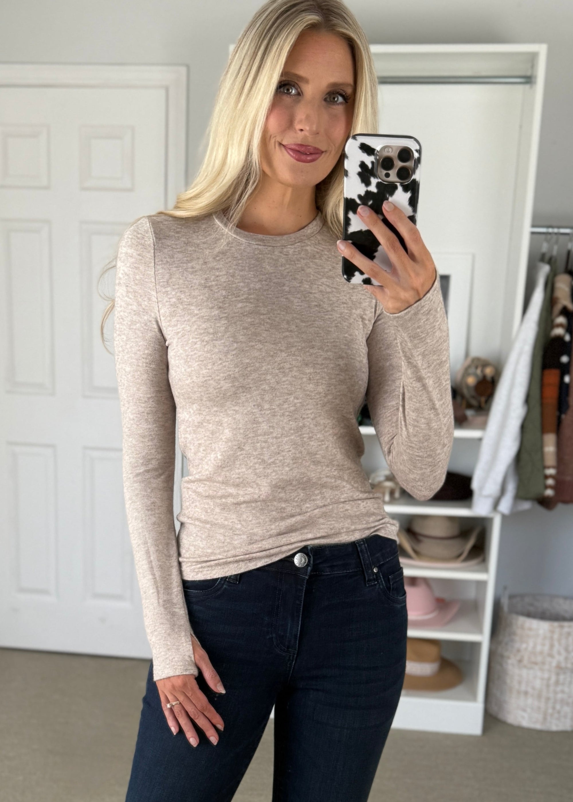Kendall Top Heather Oatmeal