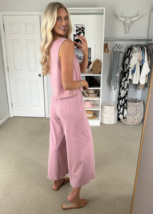 Kick Back Pants Rose
