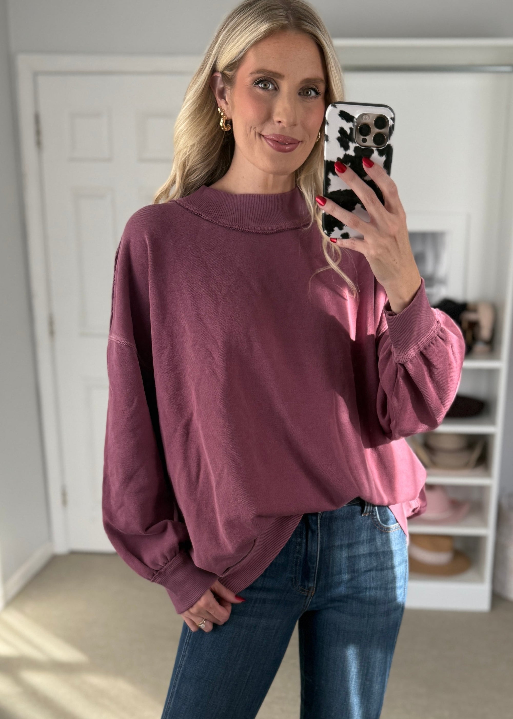 Hannah Pullover in Eggplant