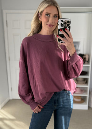 Hannah Pullover in Eggplant