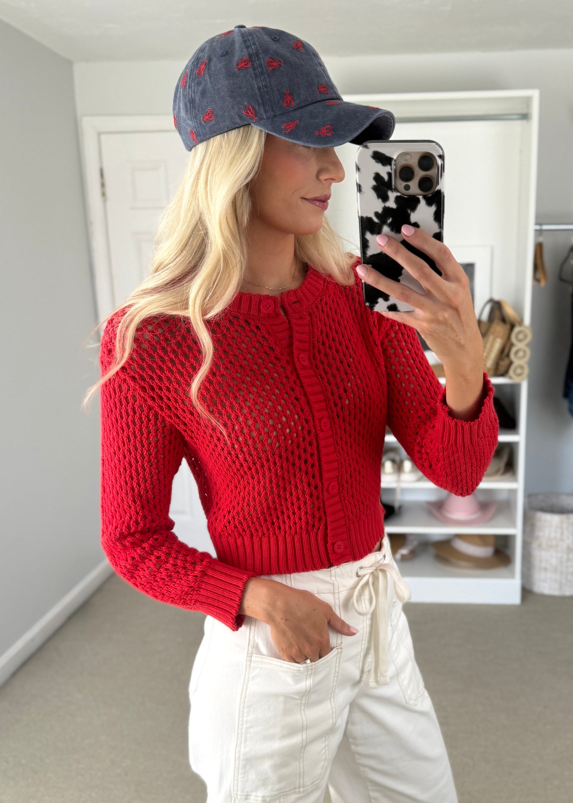 Adriana Cardigan Red