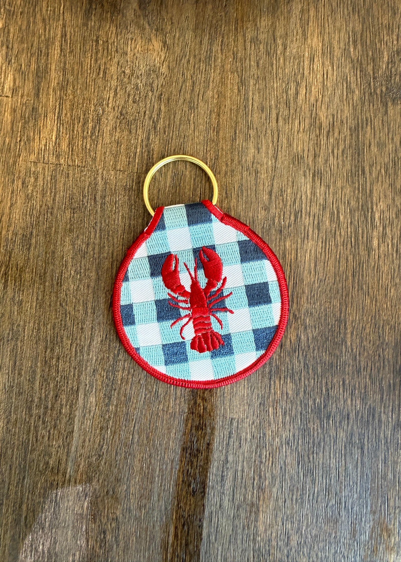 Lobster Gingham Keychain
