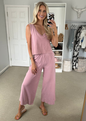 Kick Back Pants Rose