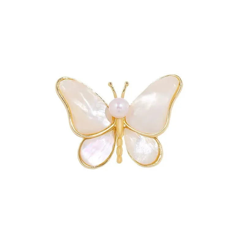 Pearl Butterfly Brooch
