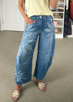 Sunburst  Barrel Jeans