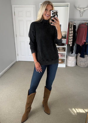 Charly Waffle Knit Black
