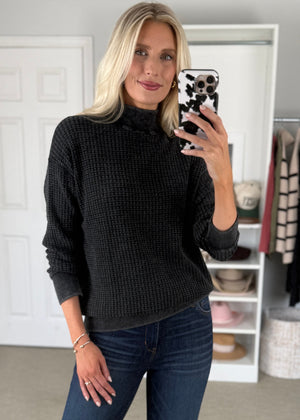 Charly Waffle Knit Black