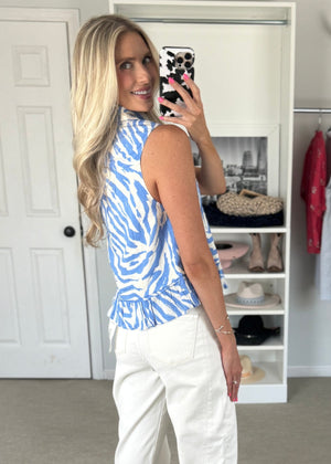 Blue Zebra Blouse