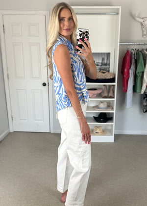 Blue Zebra Blouse