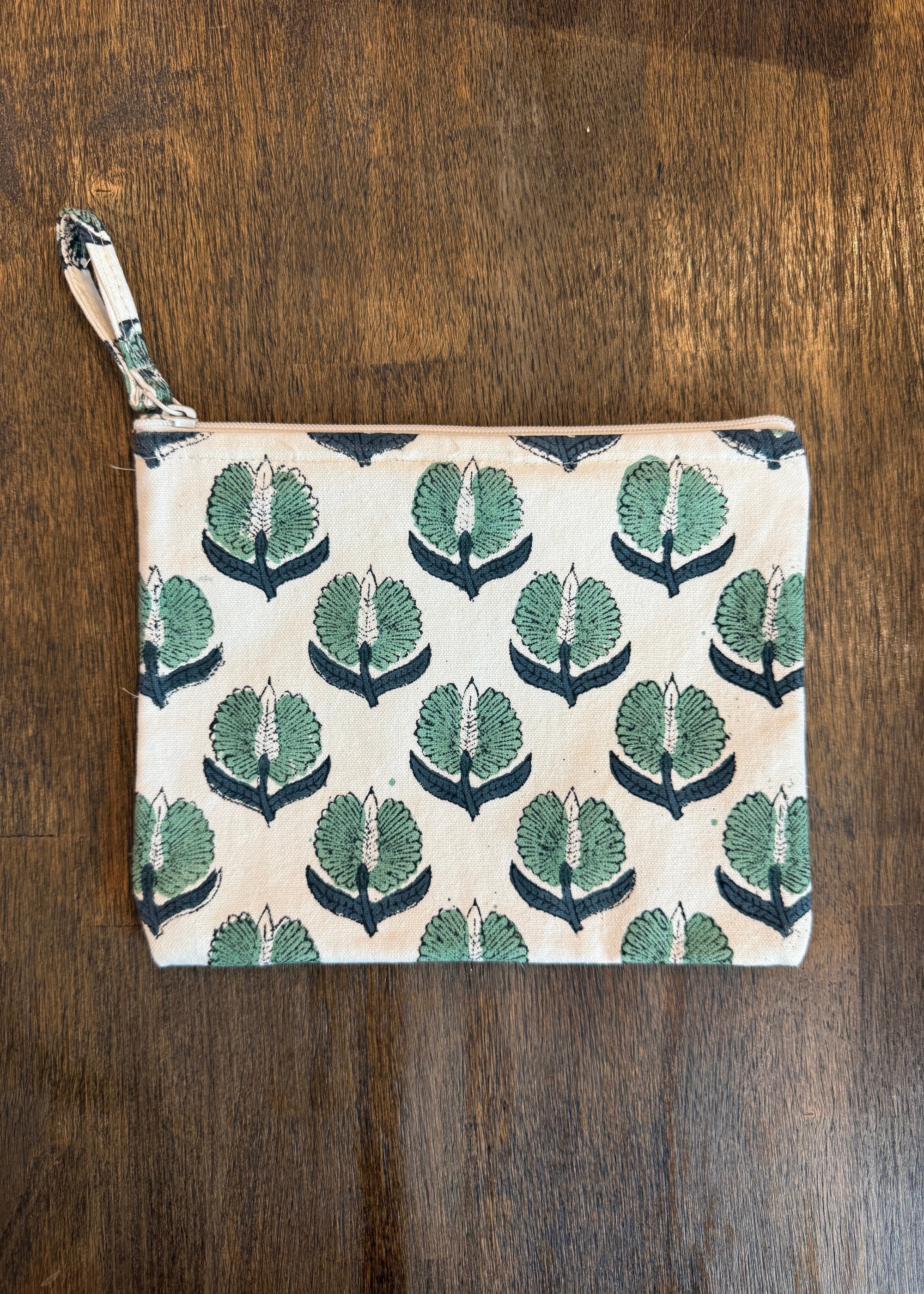 Green Blooms Pouch
