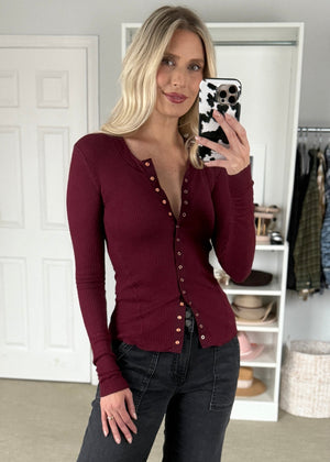 Winona Top Burgundy