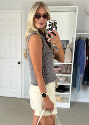 Opal Sweater Vest Grey