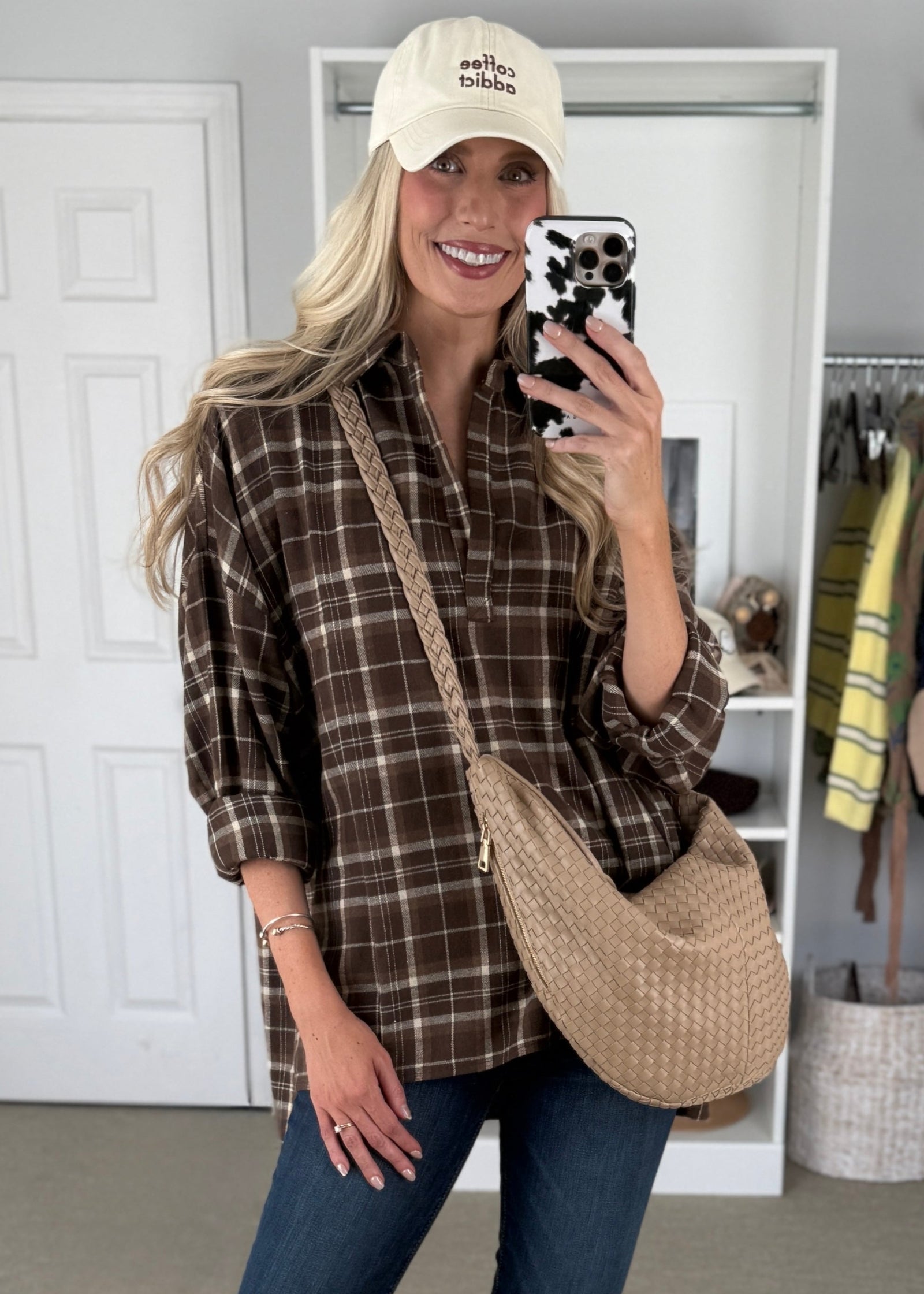 Paulie Flannel Pullover Brown