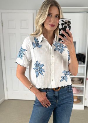 Blue Dahlia Blouse