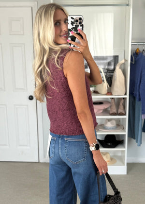 Opal Sweater Vest Sangria