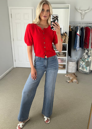 Andrea Cardigan Red