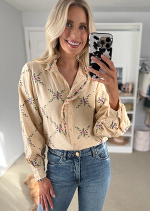 Trellis Blouse Cream