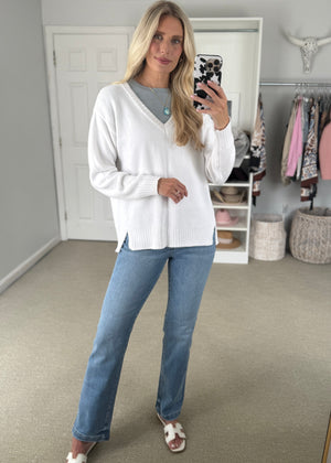 Delaware Sweater White