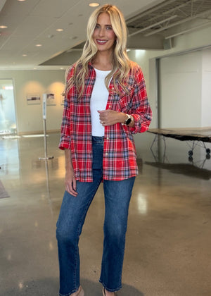 Dora Flannel Red