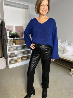 Carly Faux Leather Trouser