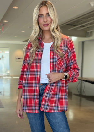 Dora Flannel Red