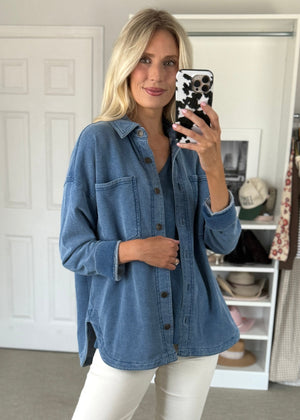 Rawlins Shacket Indigo