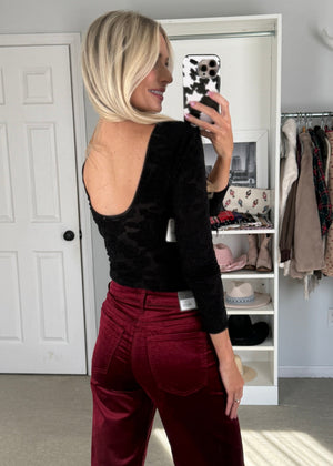 Lacy Lux Top Blk