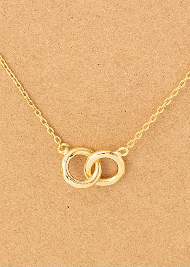double link necklace gold