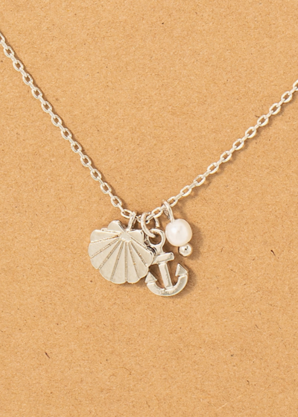 Mini sea charms necklace silver