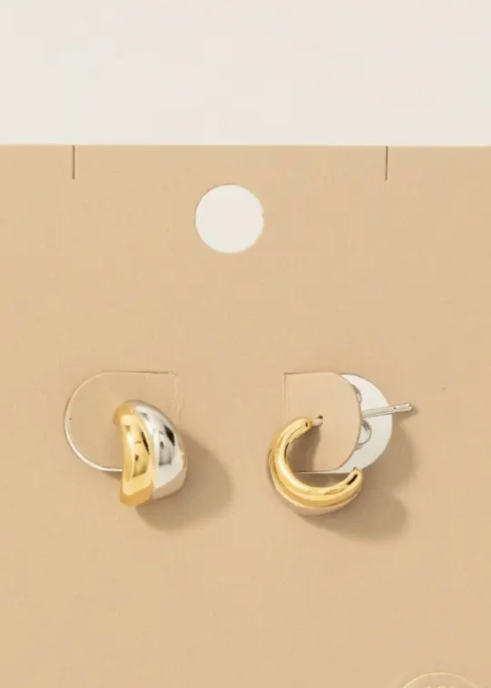 Indi Earrings two tone