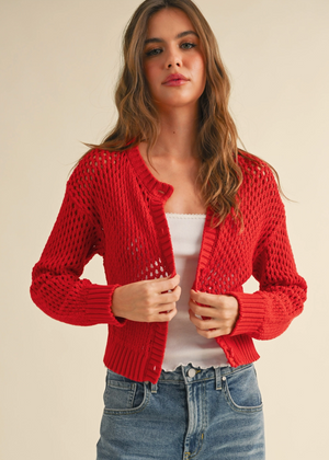 Adriana Cardigan Red