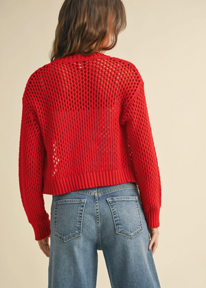 Adriana Cardigan Red