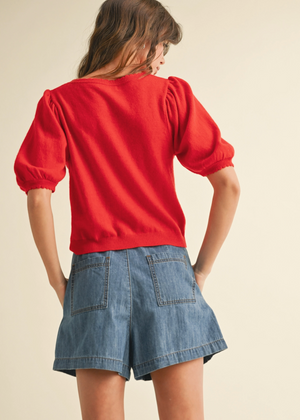 Andrea Cardigan Red