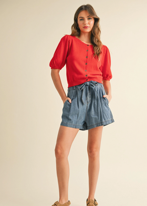 Andrea Cardigan Red