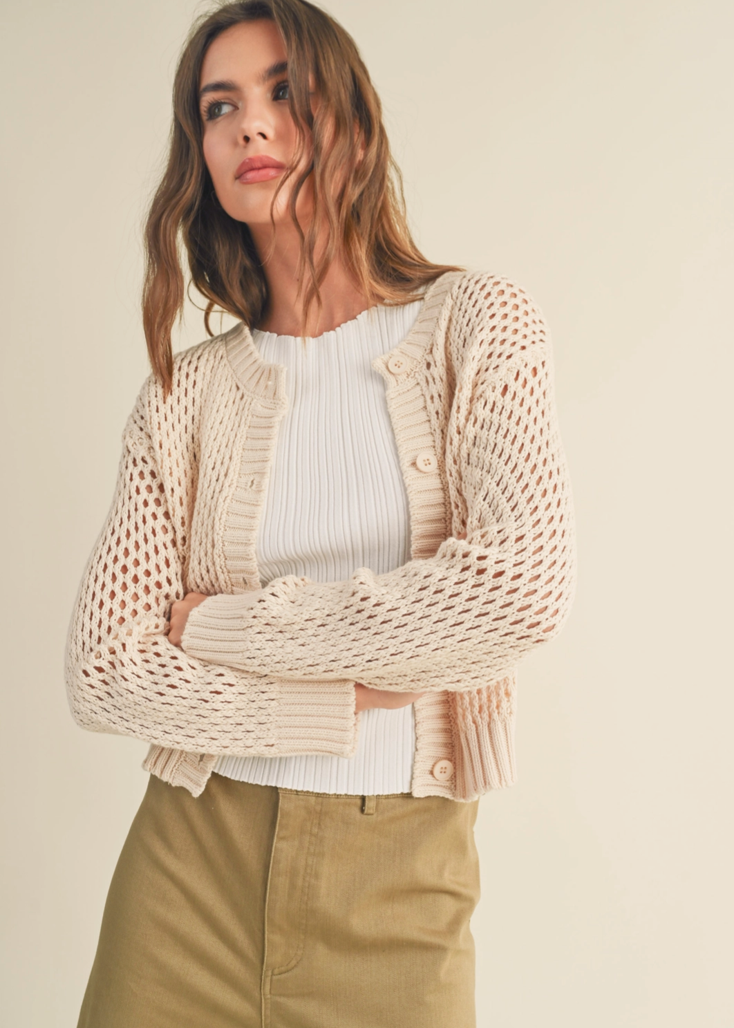 Adriana Cardigan Oatmeal