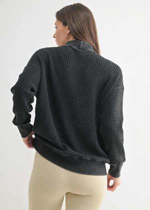 Charly Waffle Knit Black
