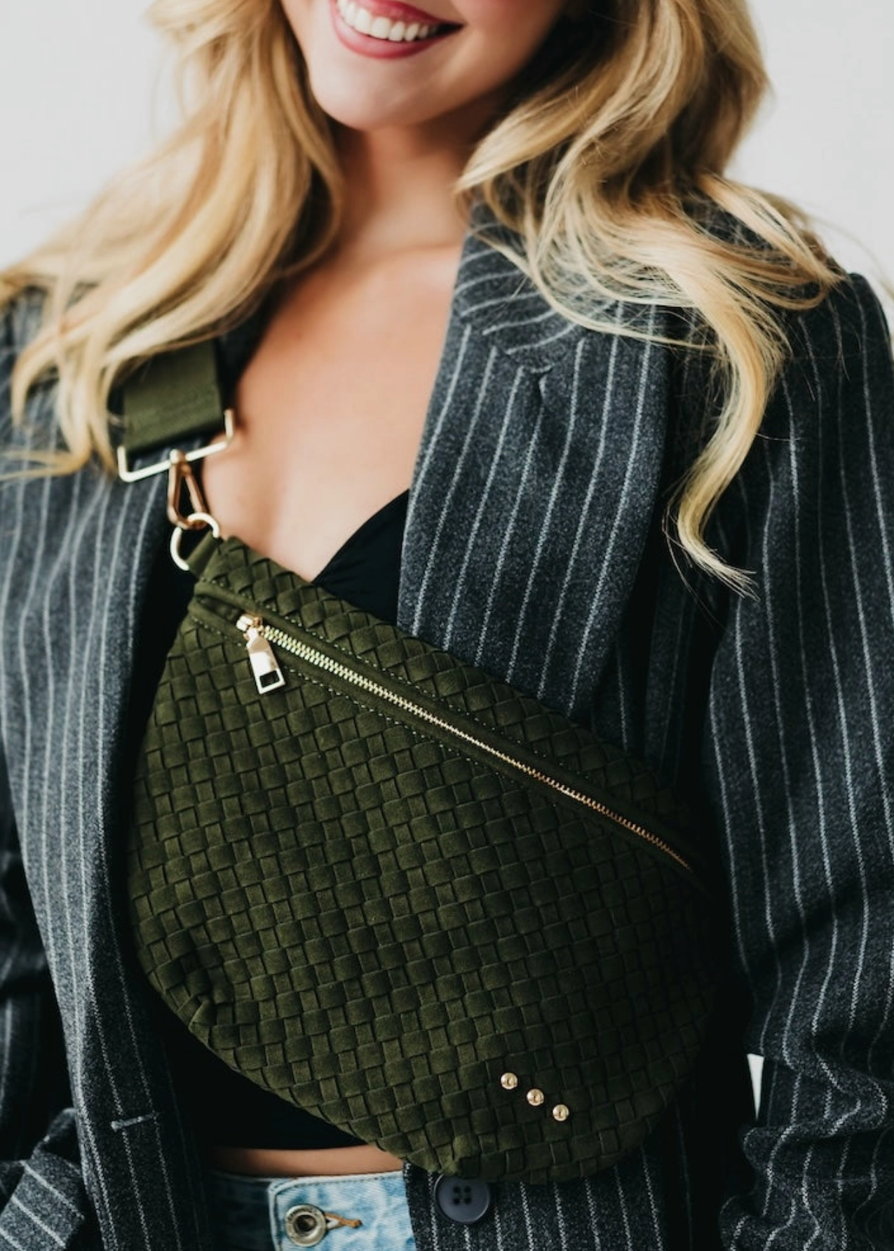 Westerly Crossbody Olive Suede
