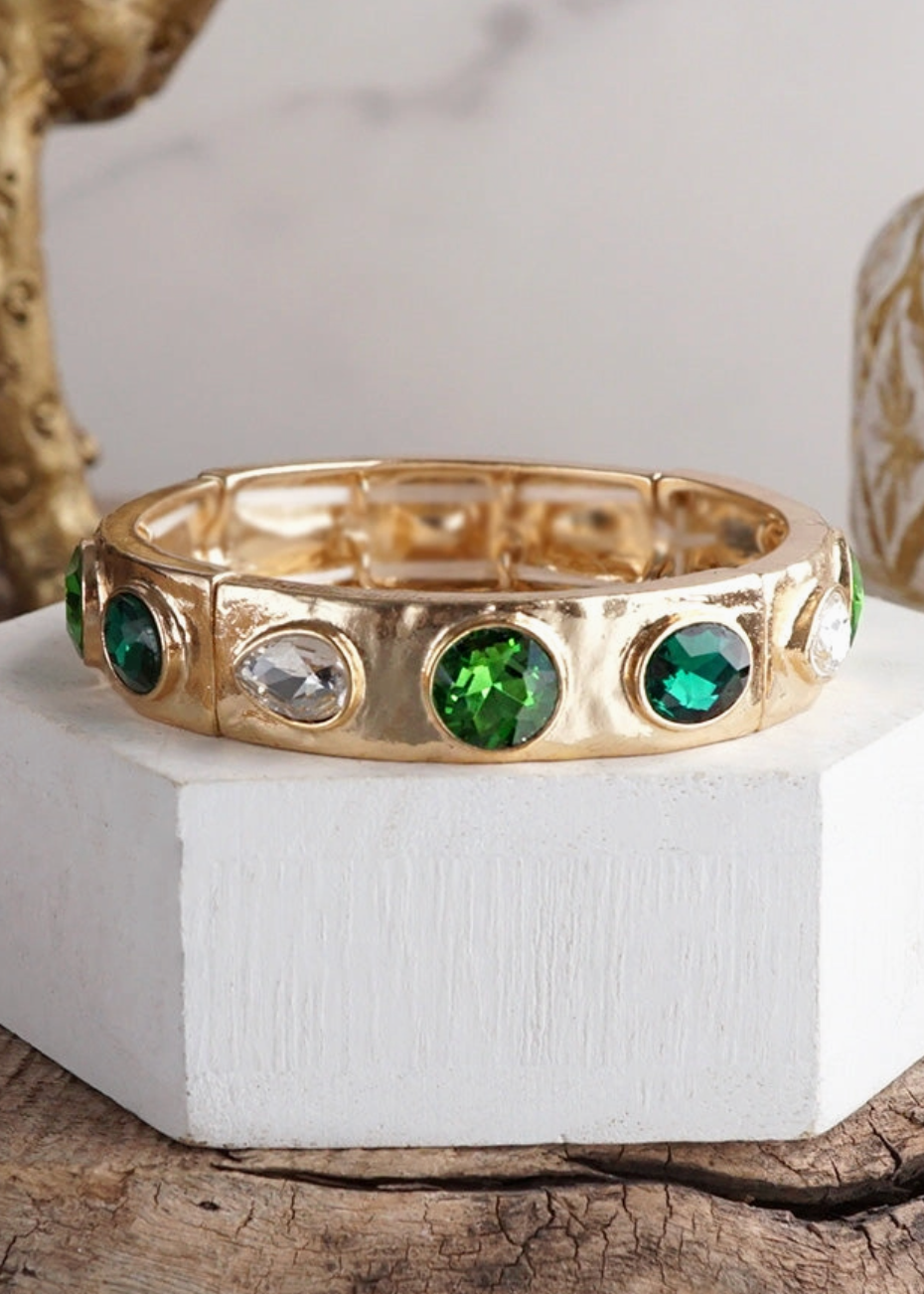 Crystal Bangle Green